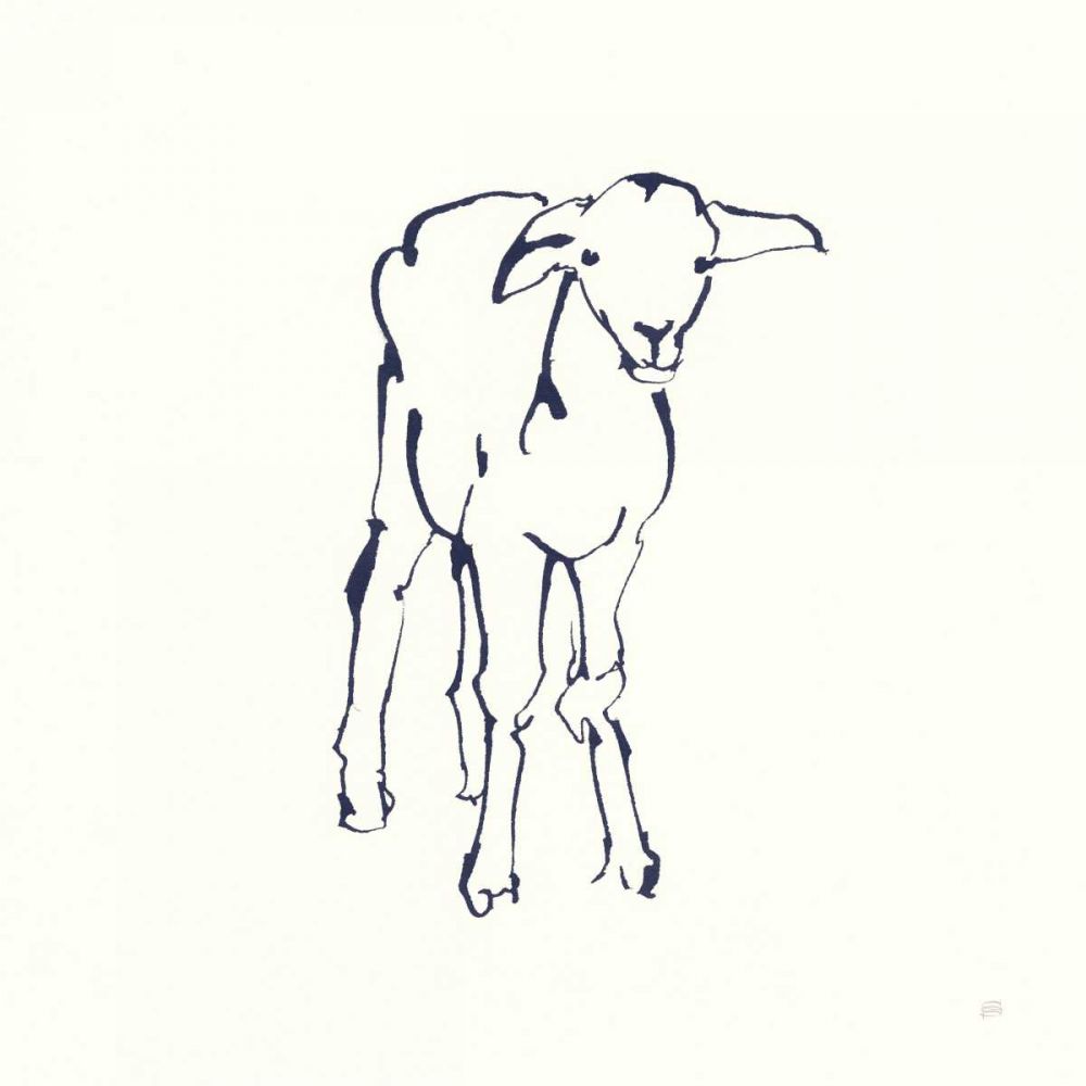 Line Lamb Navy art print by Chris Paschke for $57.95 CAD