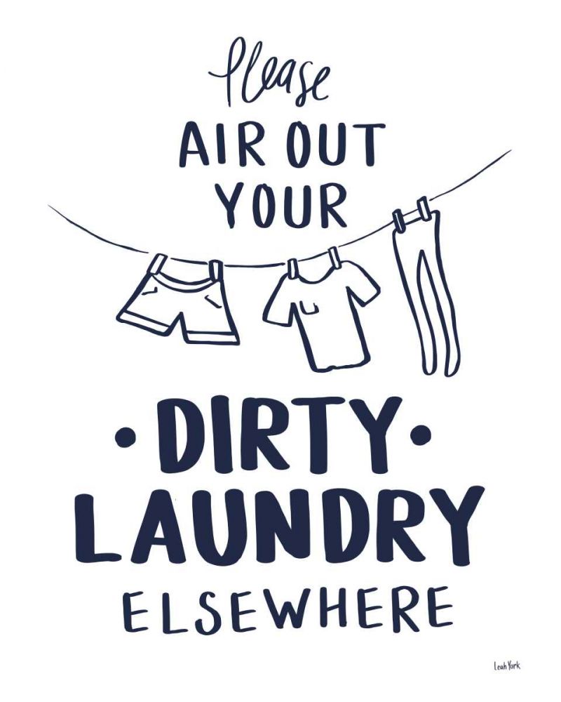 Bathroom Etiquette I Navy art print by Leah York for $57.95 CAD