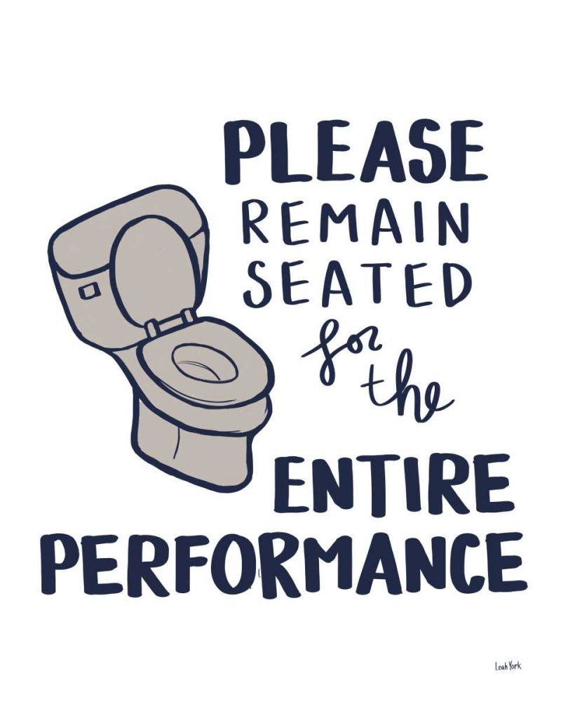Bathroom Etiquette III Navy Gray art print by Leah York for $57.95 CAD