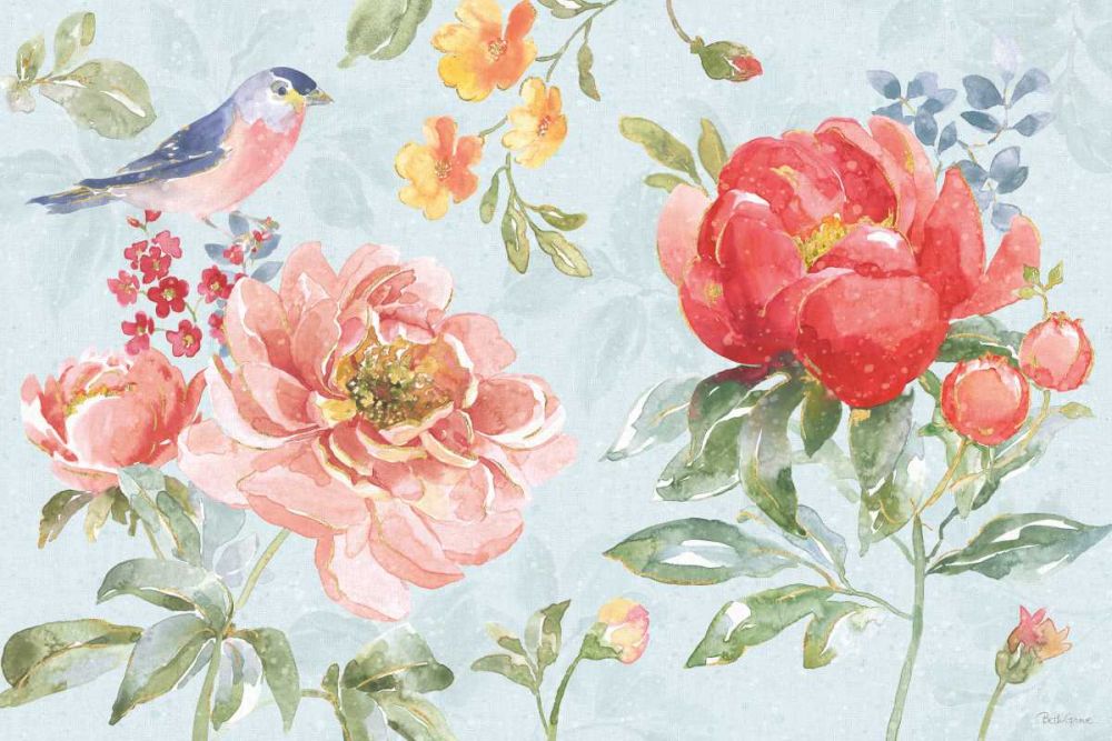 Floral Focus I Blue art print by Beth Grove for $57.95 CAD