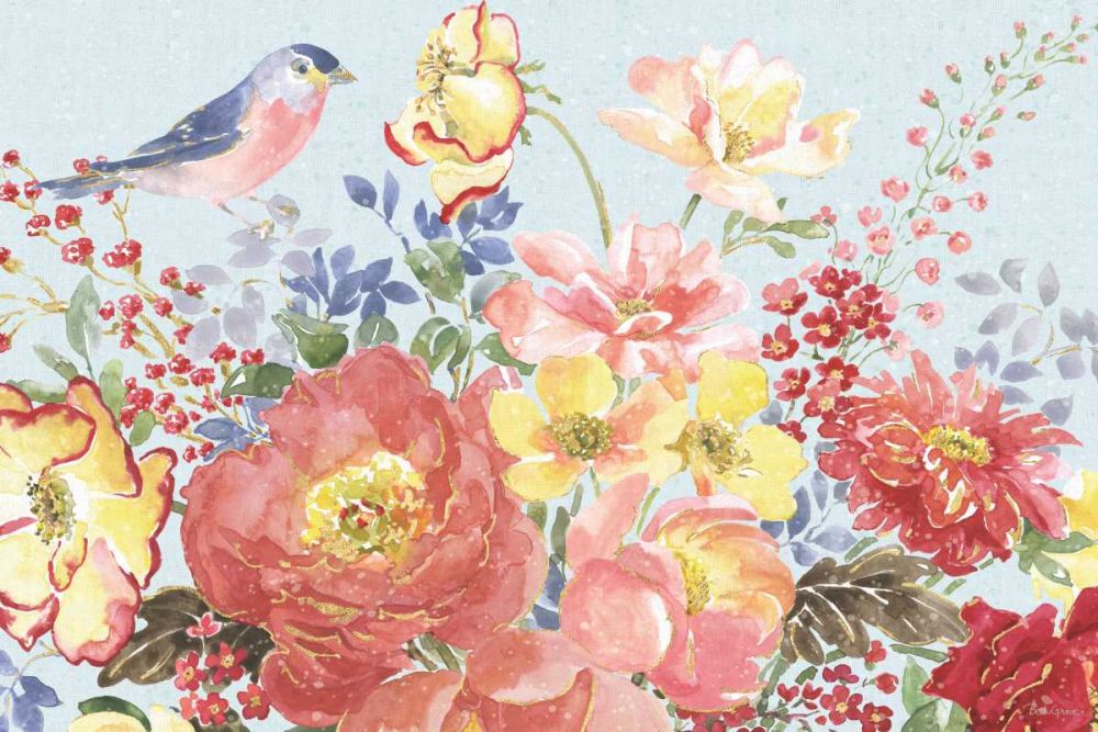 Floral Focus II Blue art print by Beth Grove for $57.95 CAD