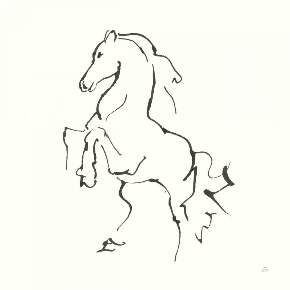Line Horse I art print by Chris Paschke for $57.95 CAD