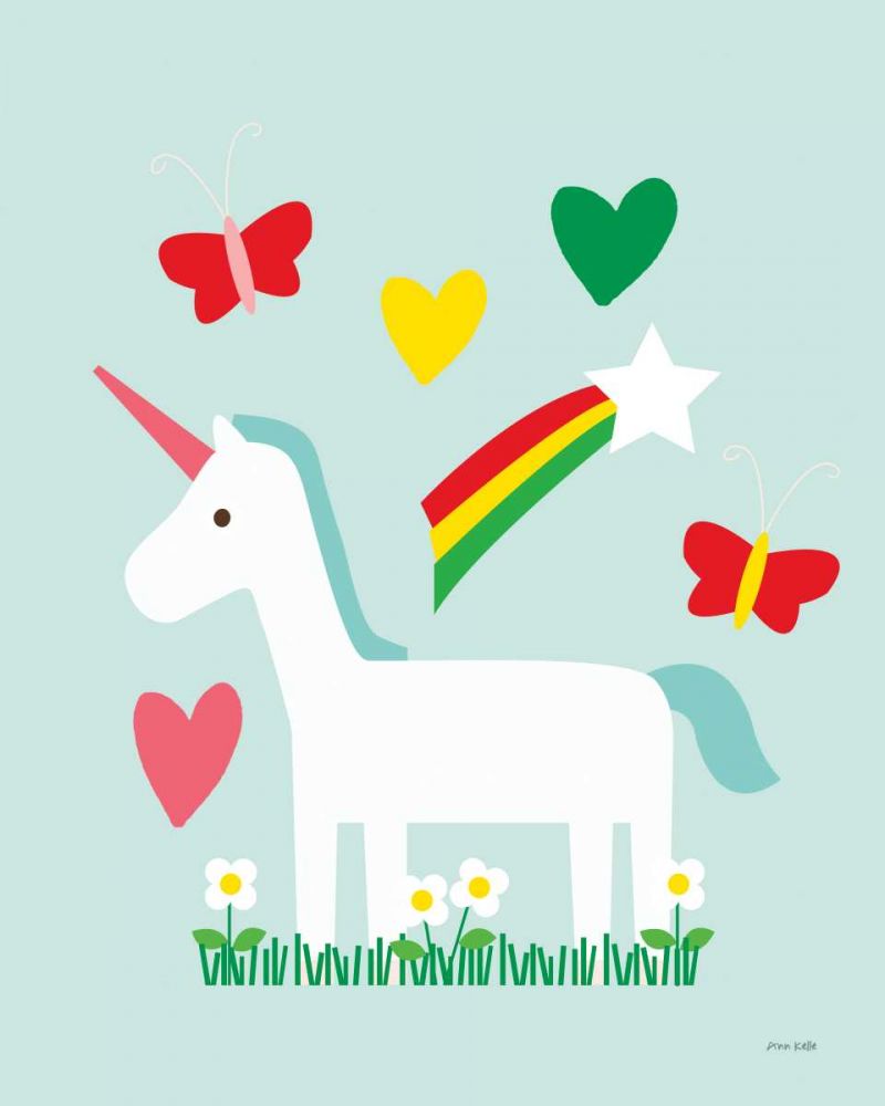 Unicorn Fun II art print by Ann Kelle for $57.95 CAD