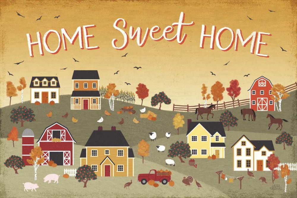 Harvest Village II Script art print by Laura Marshall for $57.95 CAD