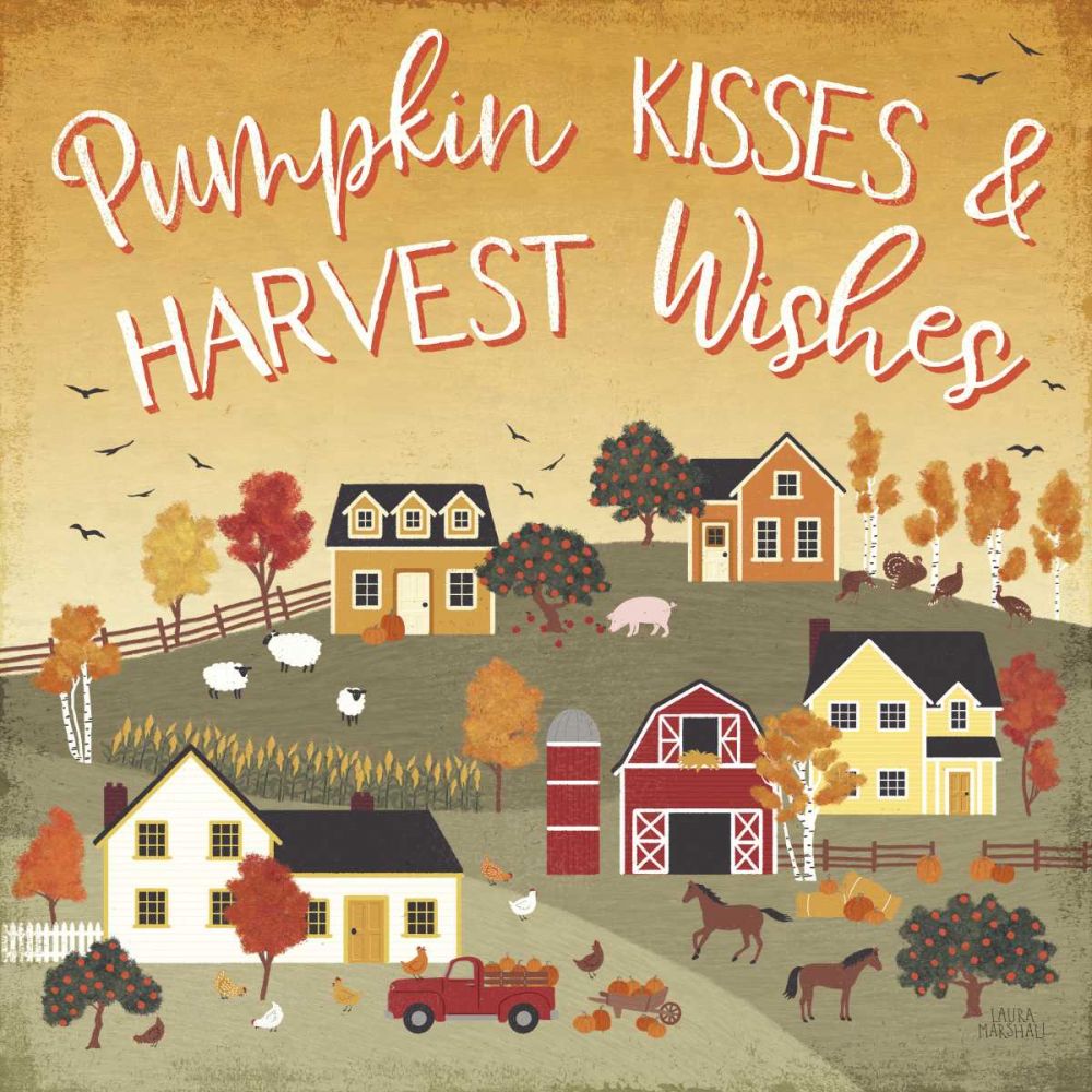 Harvest Village IV Script art print by Laura Marshall for $57.95 CAD