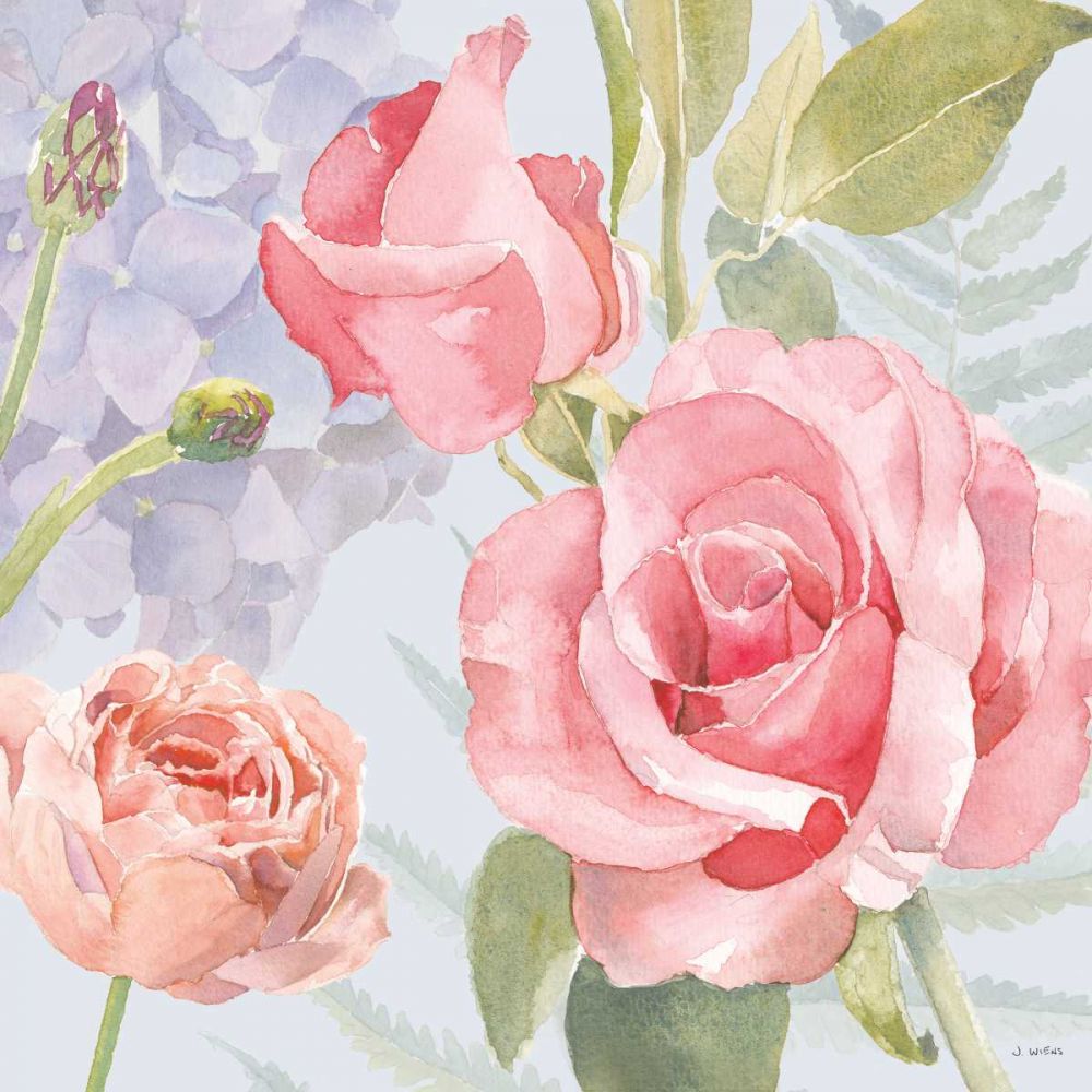Boho Bouquet III Blue art print by James Wiens for $57.95 CAD