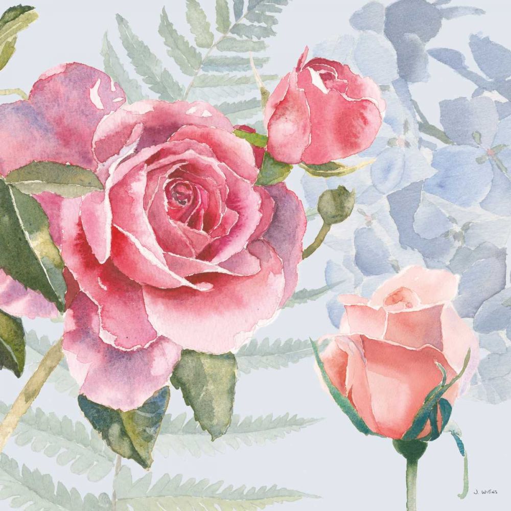 Boho Bouquet V Blue art print by James Wiens for $57.95 CAD