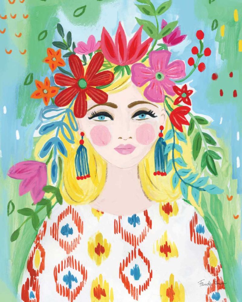 Boho Girl I art print by Farida Zaman for $57.95 CAD