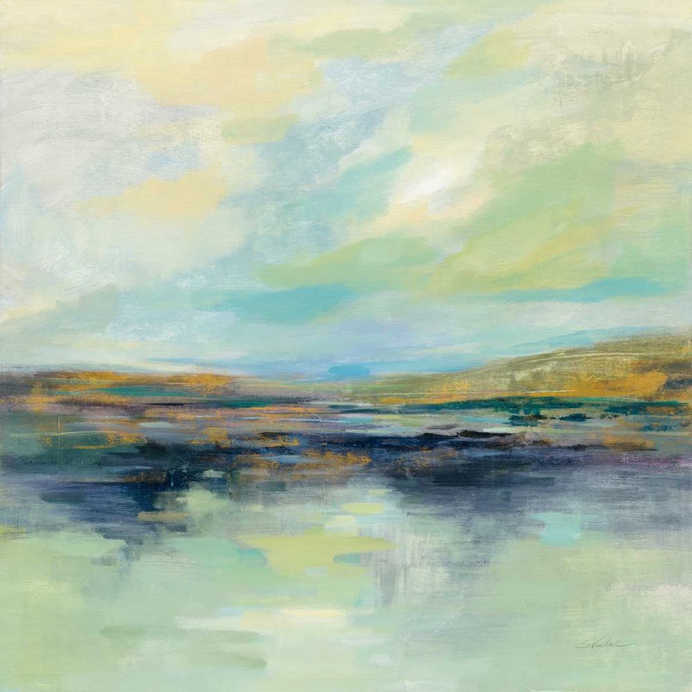 Golden Fields by the River art print by Silvia Vassileva for $57.95 CAD