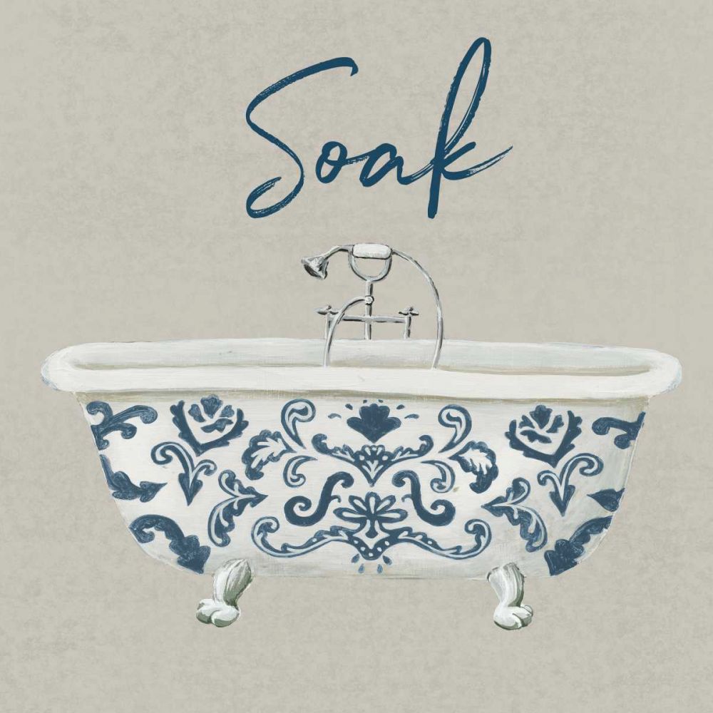 Cottage Bath II Gray art print by Wild Apple Portfolio for $57.95 CAD