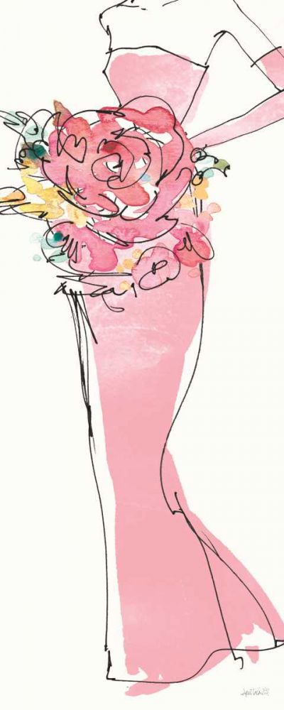 Floral Fashion Shoulders II Pink art print by Anne Tavoletti for $57.95 CAD