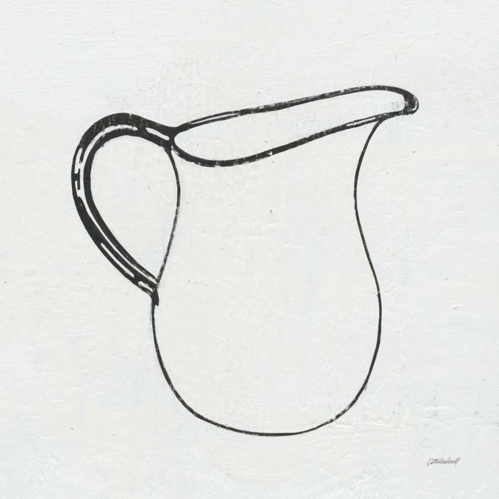 Retro Pitcher art print by Kathrine Lovell for $57.95 CAD