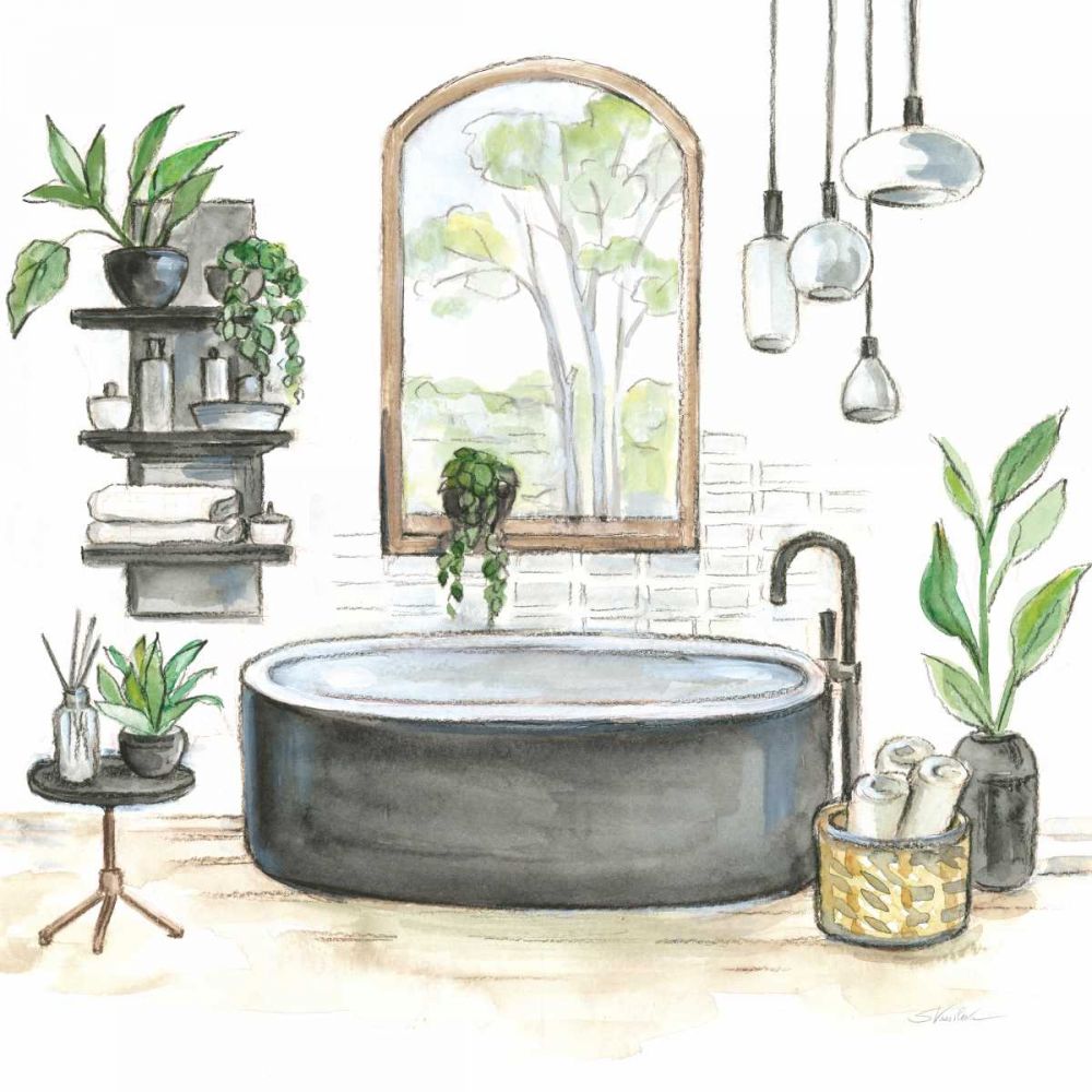 Black Bathtub I art print by Silvia Vassileva for $57.95 CAD