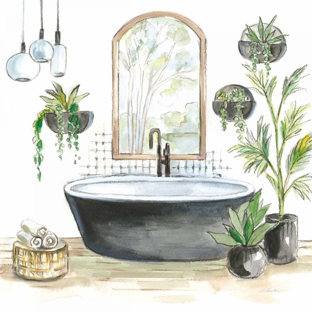 Black Bathtub II art print by Silvia Vassileva for $57.95 CAD