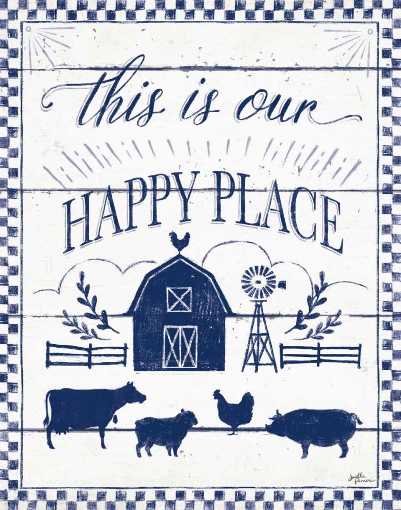Country Thoughts I v2 Indigo White art print by Janelle Penner for $57.95 CAD