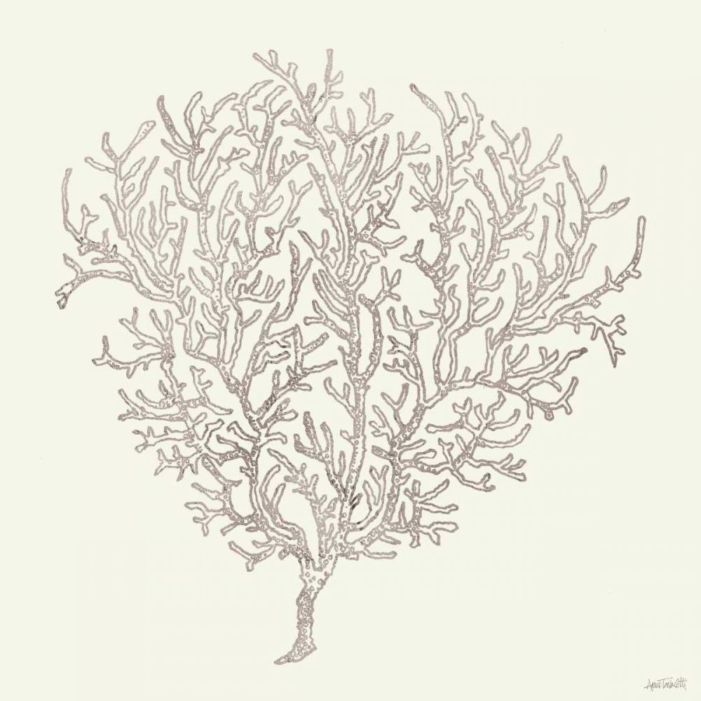 Coastal Breeze Shell Sketches I Silver art print by Anne Tavoletti for $57.95 CAD
