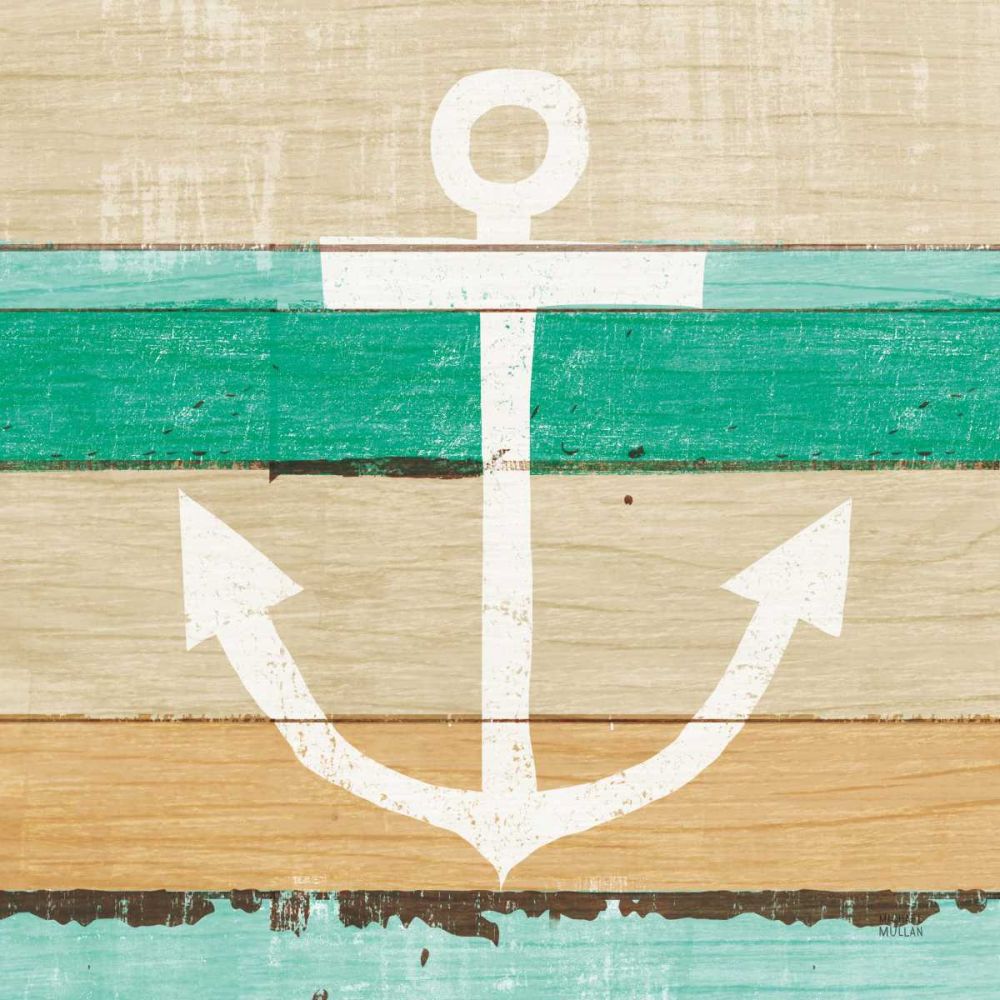 Beachscape III Anchor Green art print by Michael Mullan for $57.95 CAD