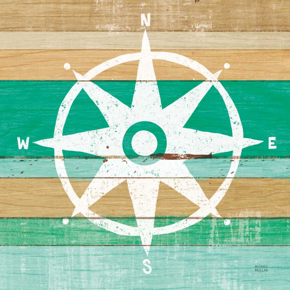 Beachscape IV Compass Green art print by Michael Mullan for $57.95 CAD