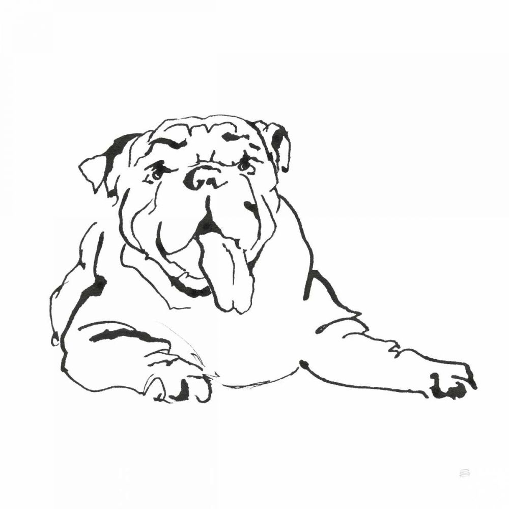 Line Dog Bulldog I art print by Chris Paschke for $57.95 CAD