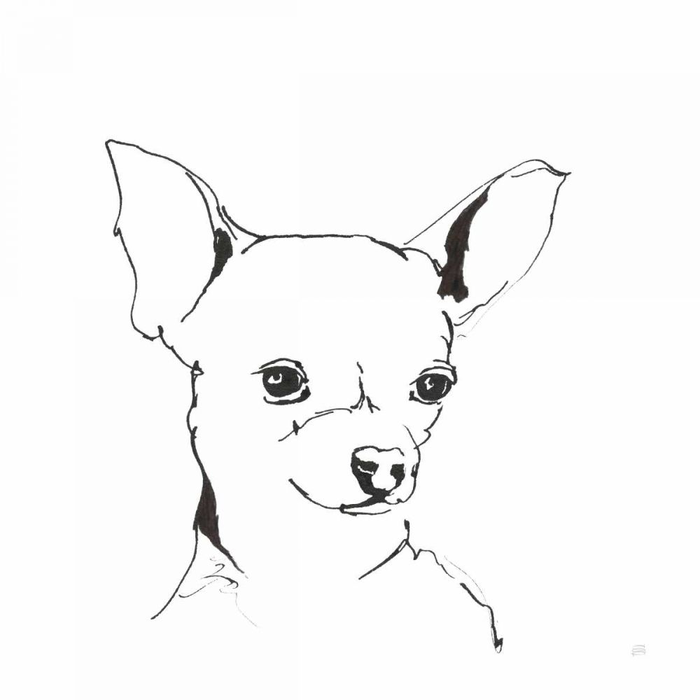 Line Dog Chihuahua art print by Chris Paschke for $57.95 CAD