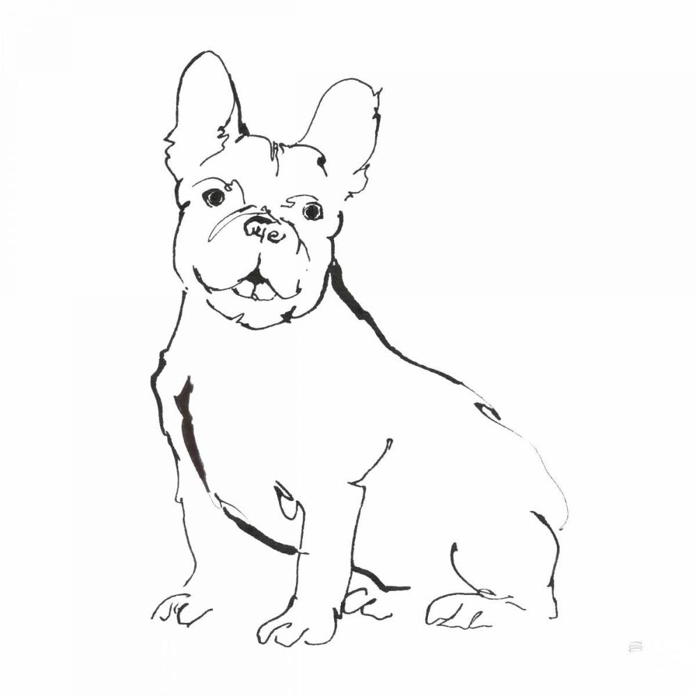 Line Dog French Bulldog II art print by Chris Paschke for $57.95 CAD