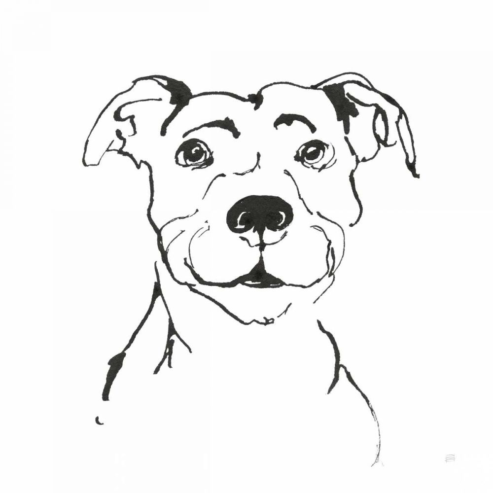 Line Dog Pitbull I art print by Chris Paschke for $57.95 CAD