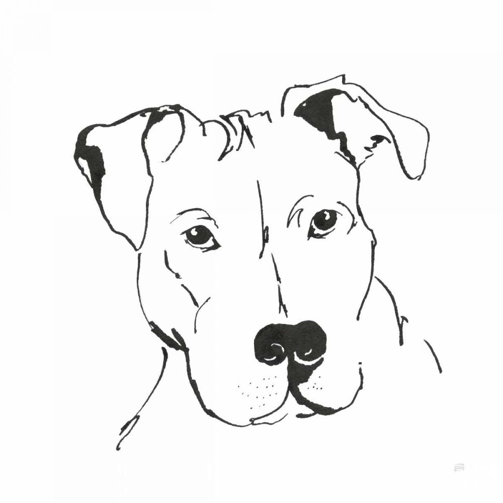 Line Dog Pitbull II art print by Chris Paschke for $57.95 CAD