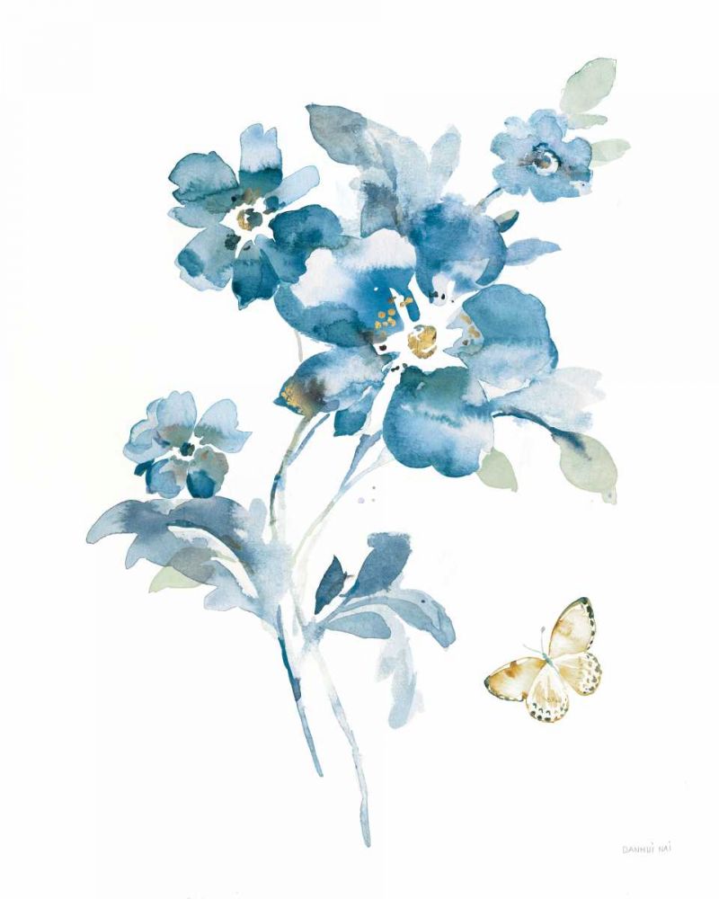 Blues of Summer I Gilded art print by Danhui Nai for $57.95 CAD