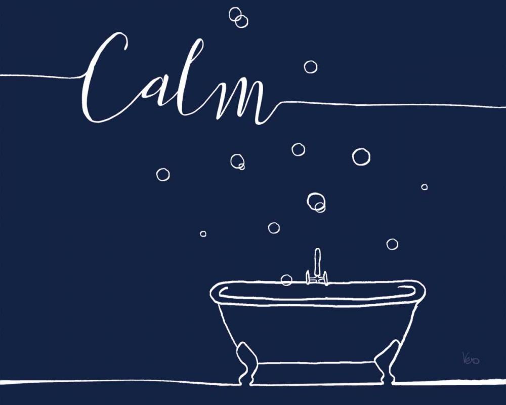 Underlined Bath VI Navy art print by Veronique Charron for $57.95 CAD