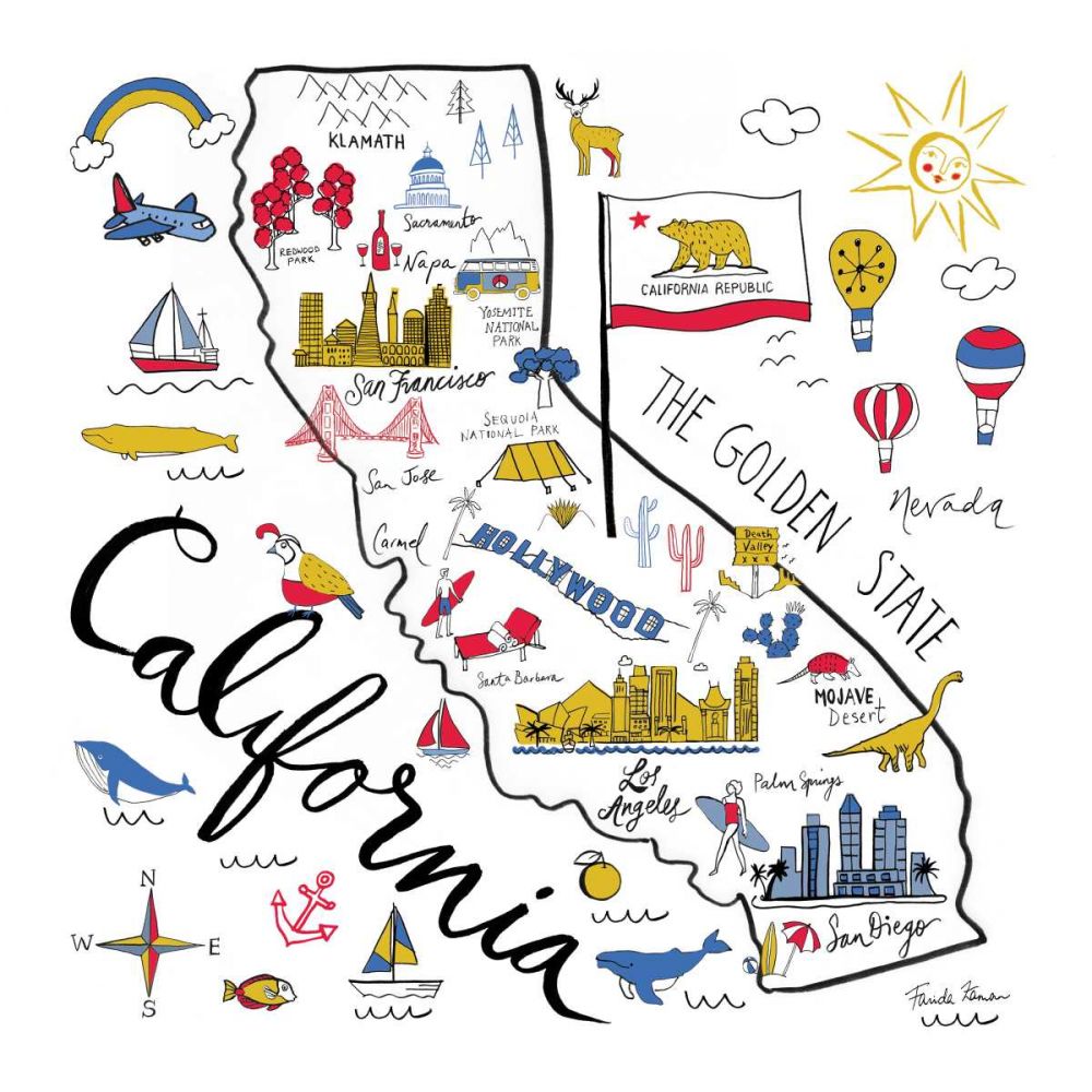 California art print by Farida Zaman for $57.95 CAD