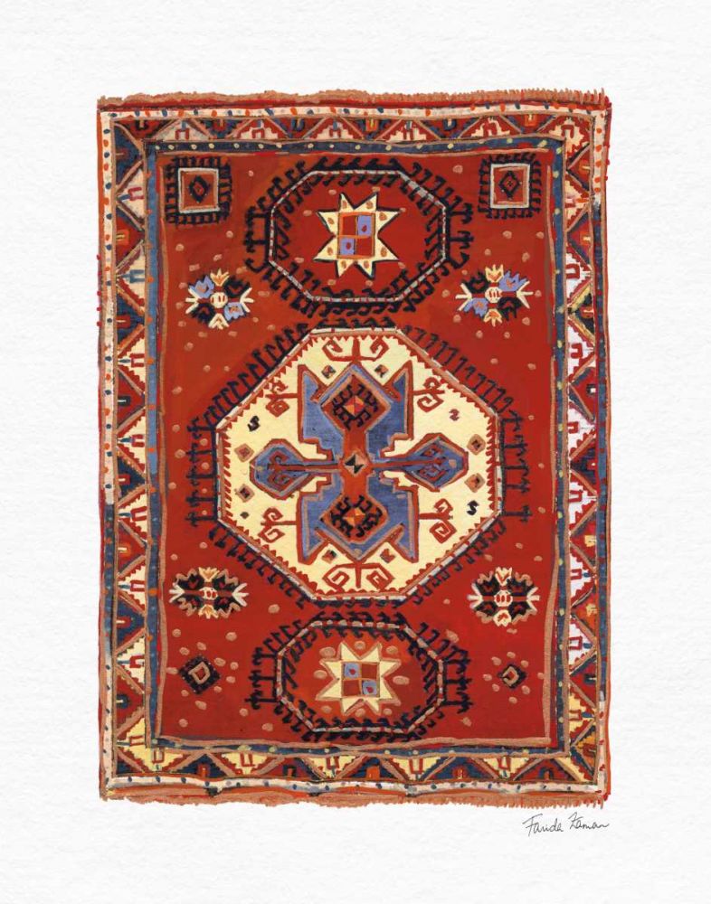 Moroccan Rug I art print by Farida Zaman for $57.95 CAD