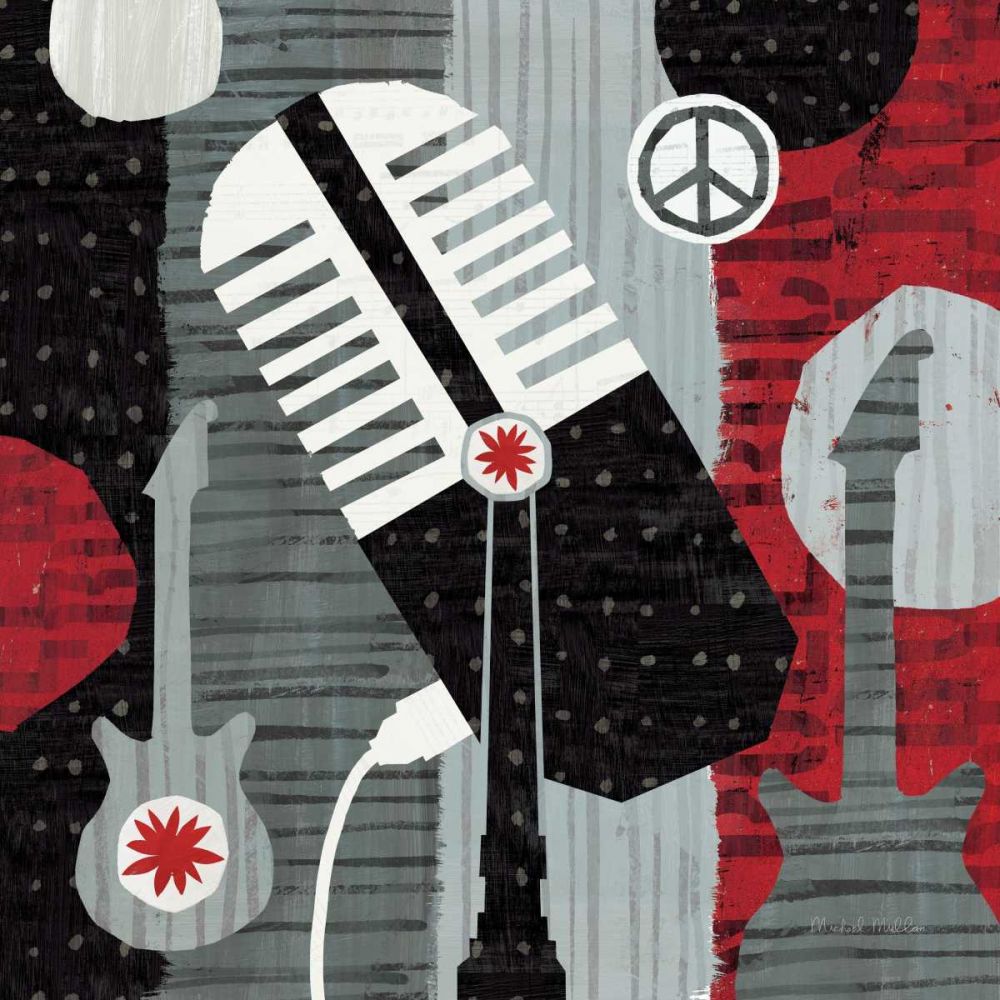 Rock N Roll Mic art print by Michael Mullan for $57.95 CAD