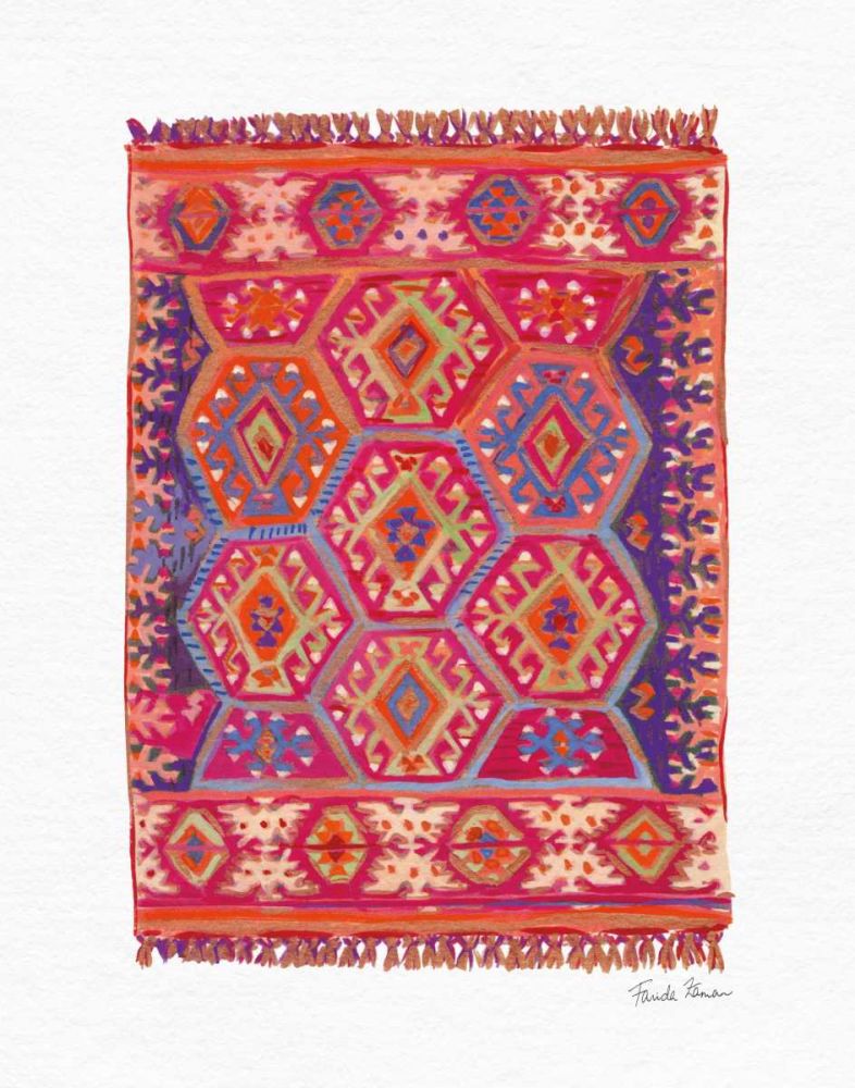 Moroccan Rug II art print by Farida Zaman for $57.95 CAD