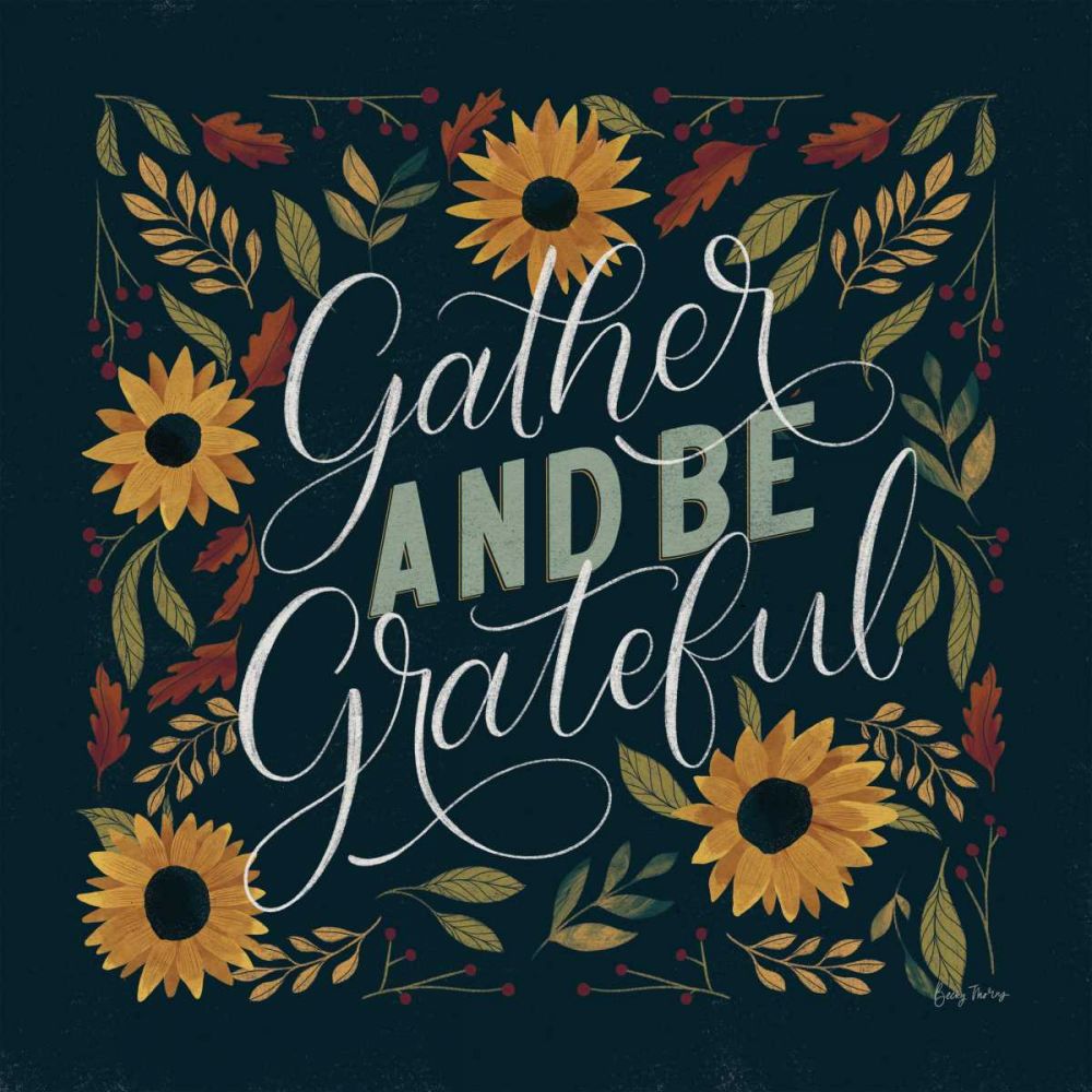 Autumn Sayings I Sunflowers art print by Becky Thorns for $57.95 CAD