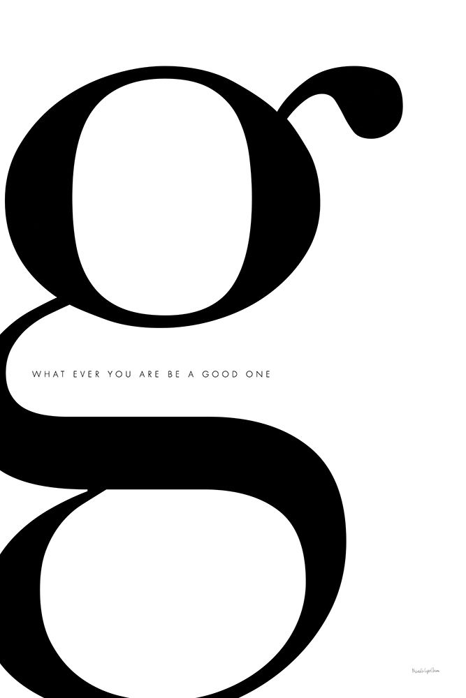 G is for Good on White art print by Mercedes Lopez Charro for $57.95 CAD