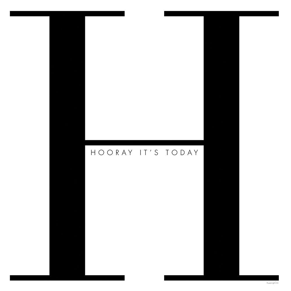 H is for Hooray on White art print by Mercedes Lopez Charro for $57.95 CAD
