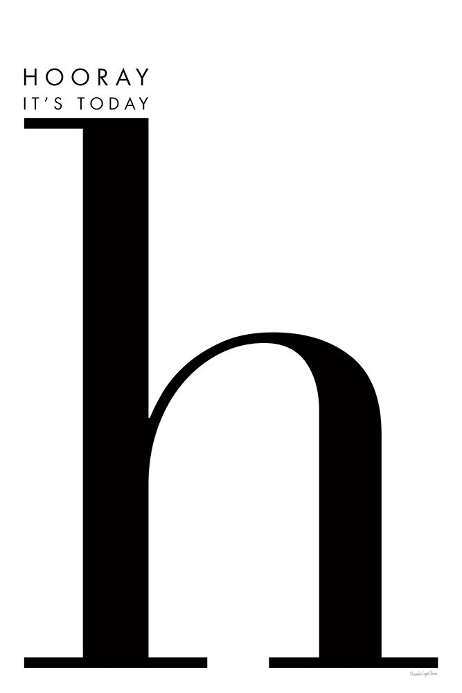Hooray for H on White art print by Mercedes Lopez Charro for $57.95 CAD