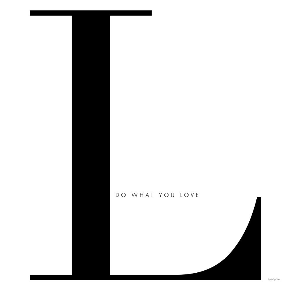 L is for Love on White art print by Mercedes Lopez Charro for $57.95 CAD