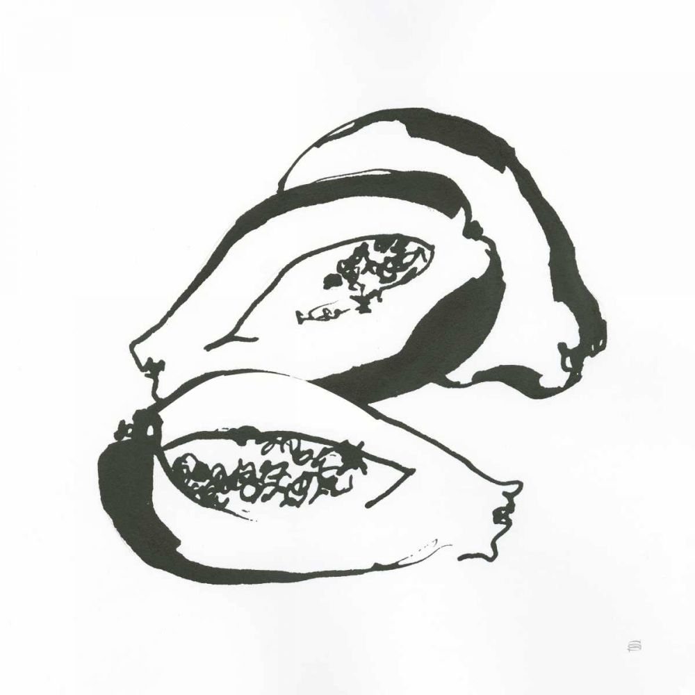 Papaya BW art print by Chris Paschke for $57.95 CAD