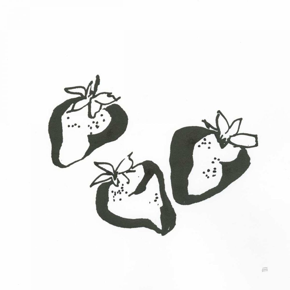 Strawberries BW art print by Chris Paschke for $57.95 CAD