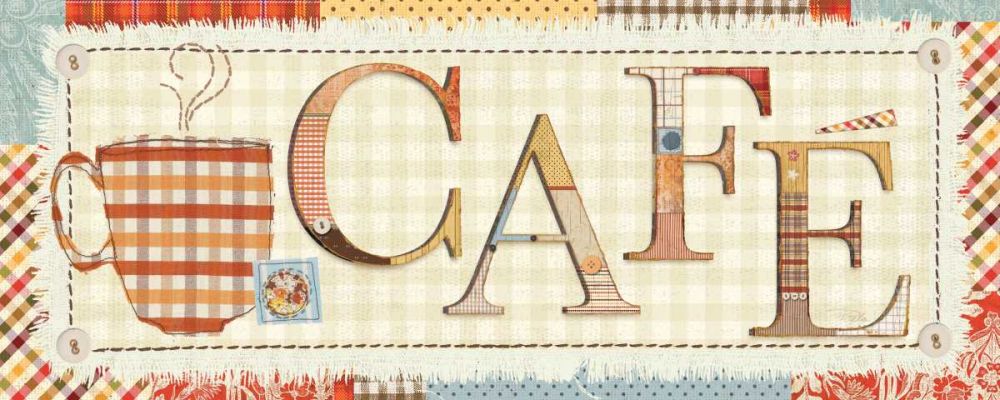 Patchwork Cafe I art print by Pela Studio for $57.95 CAD