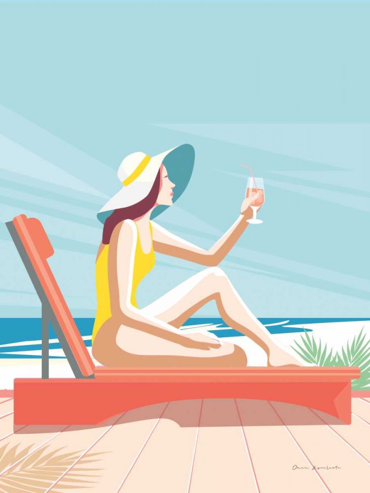 South Beach Sunbather I art print by Omar Escalante for $57.95 CAD