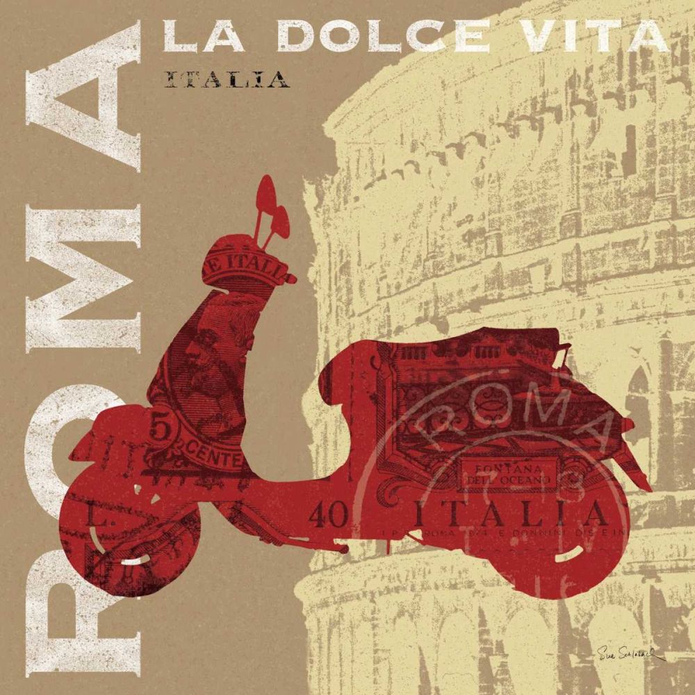 Motoring in Rome art print by Sue Schlabach for $57.95 CAD