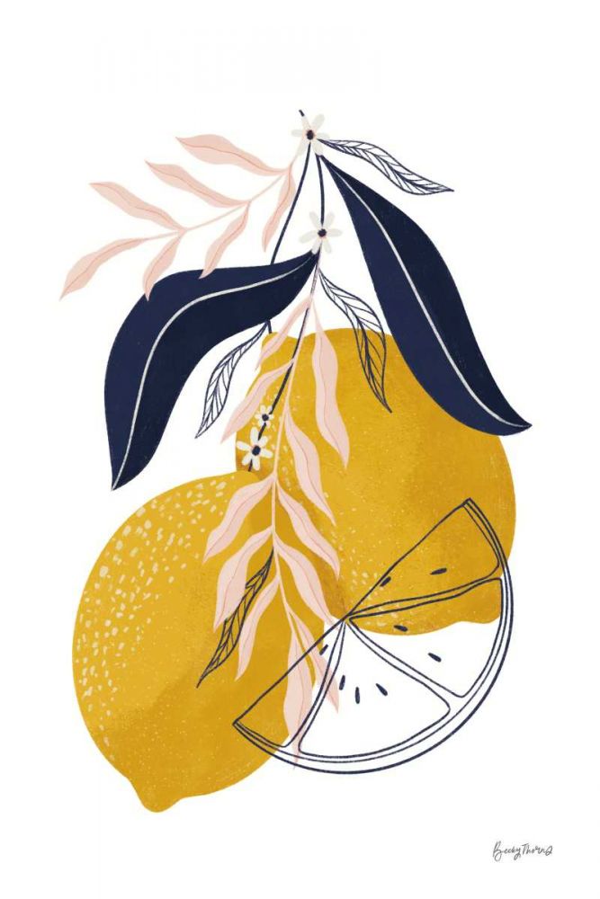 Lemons II art print by Becky Thorns for $57.95 CAD