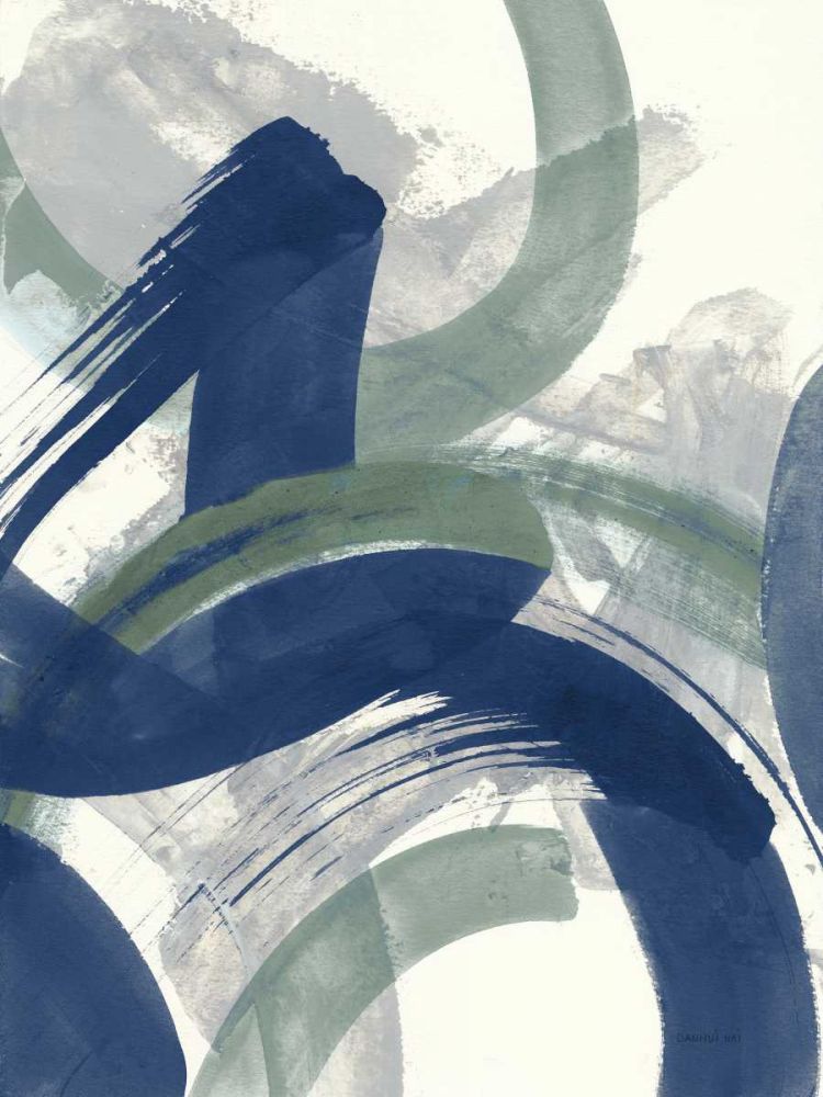 Navy Brushy Abstract II art print by Danhui Nai for $57.95 CAD