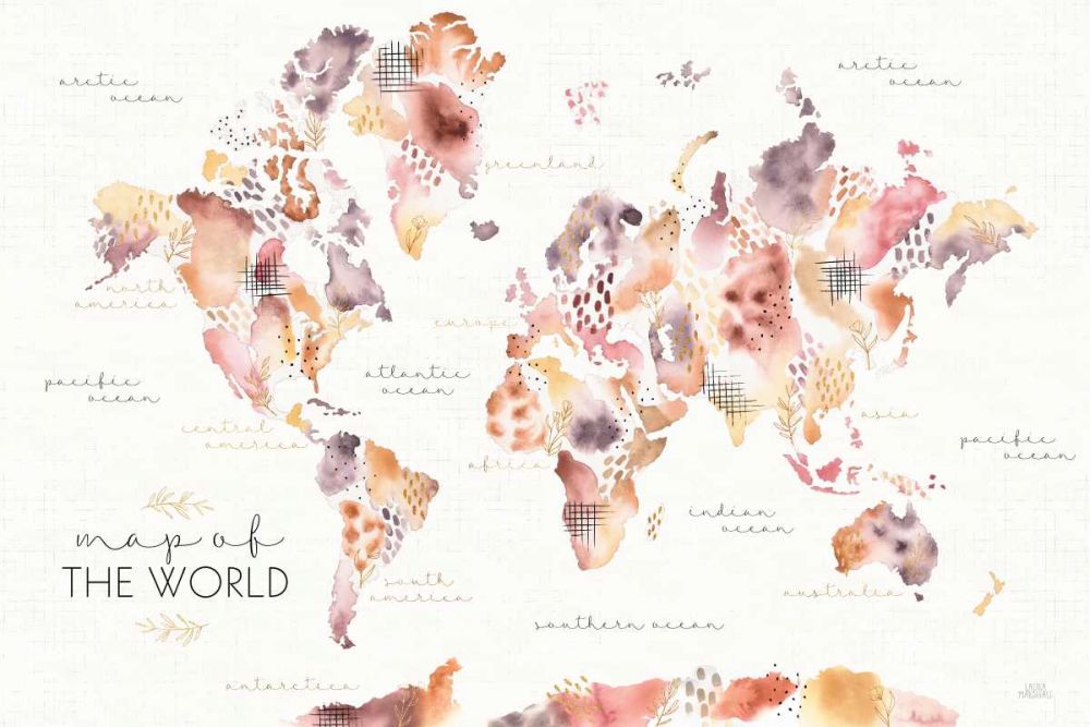 Desert Blooms Map art print by Laura Marshall for $57.95 CAD