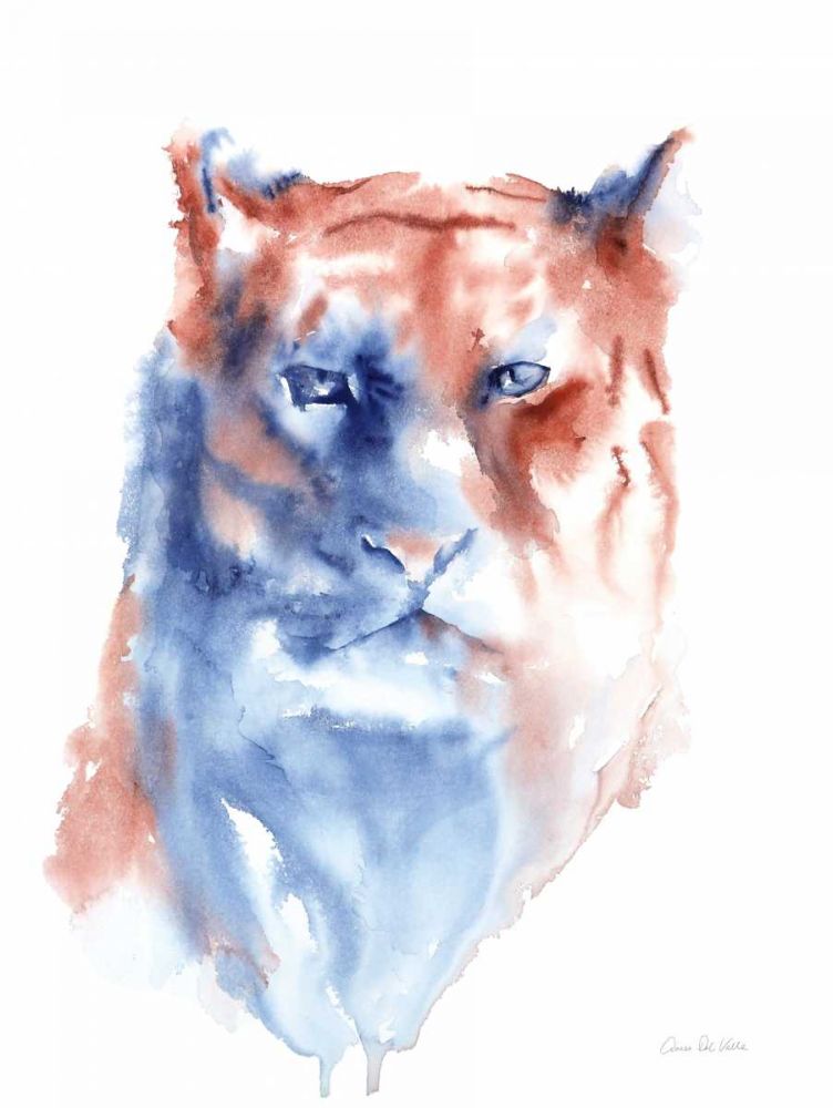 Copper and Blue Lioness art print by Aimee Del Valle for $57.95 CAD