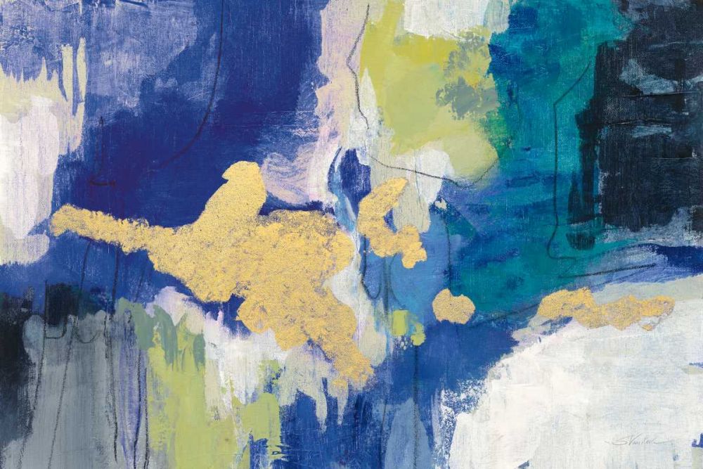 Sparkle Abstract III Blue Crop art print by Silvia Vassileva for $57.95 CAD