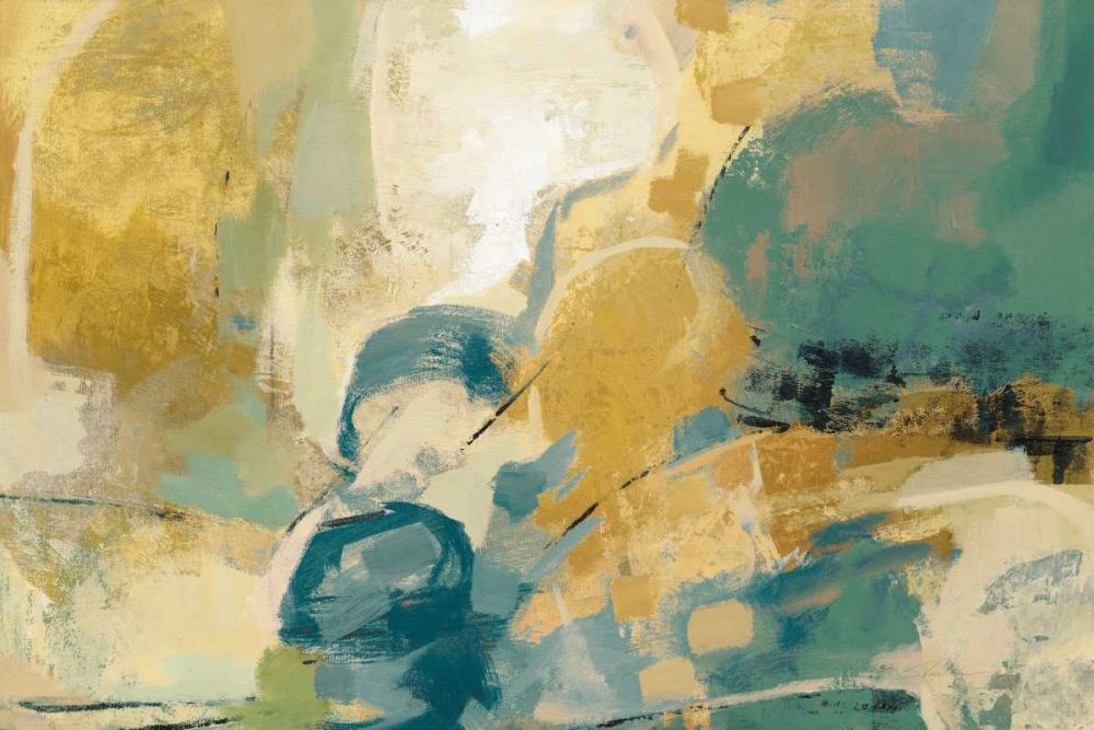 Mid Mod Mood Blue Crop art print by Silvia Vassileva for $57.95 CAD