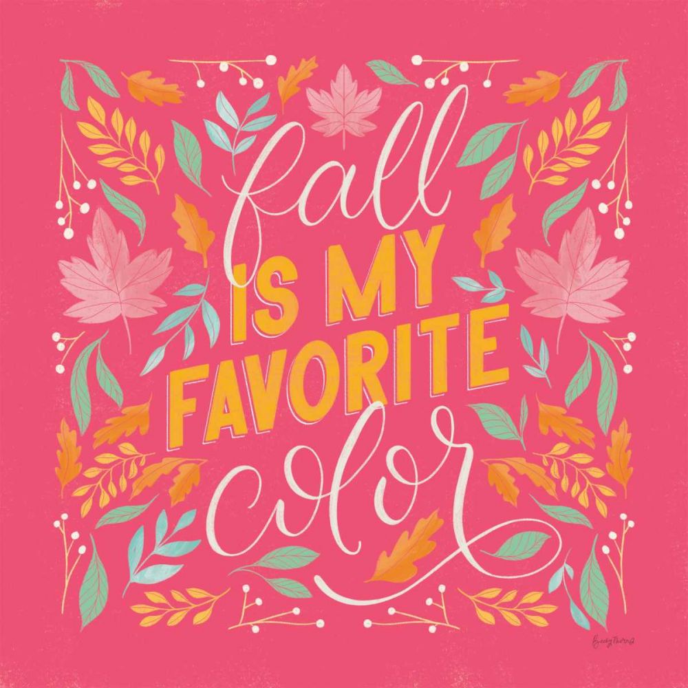 Autumn Sayings I Bright art print by Becky Thorns for $57.95 CAD